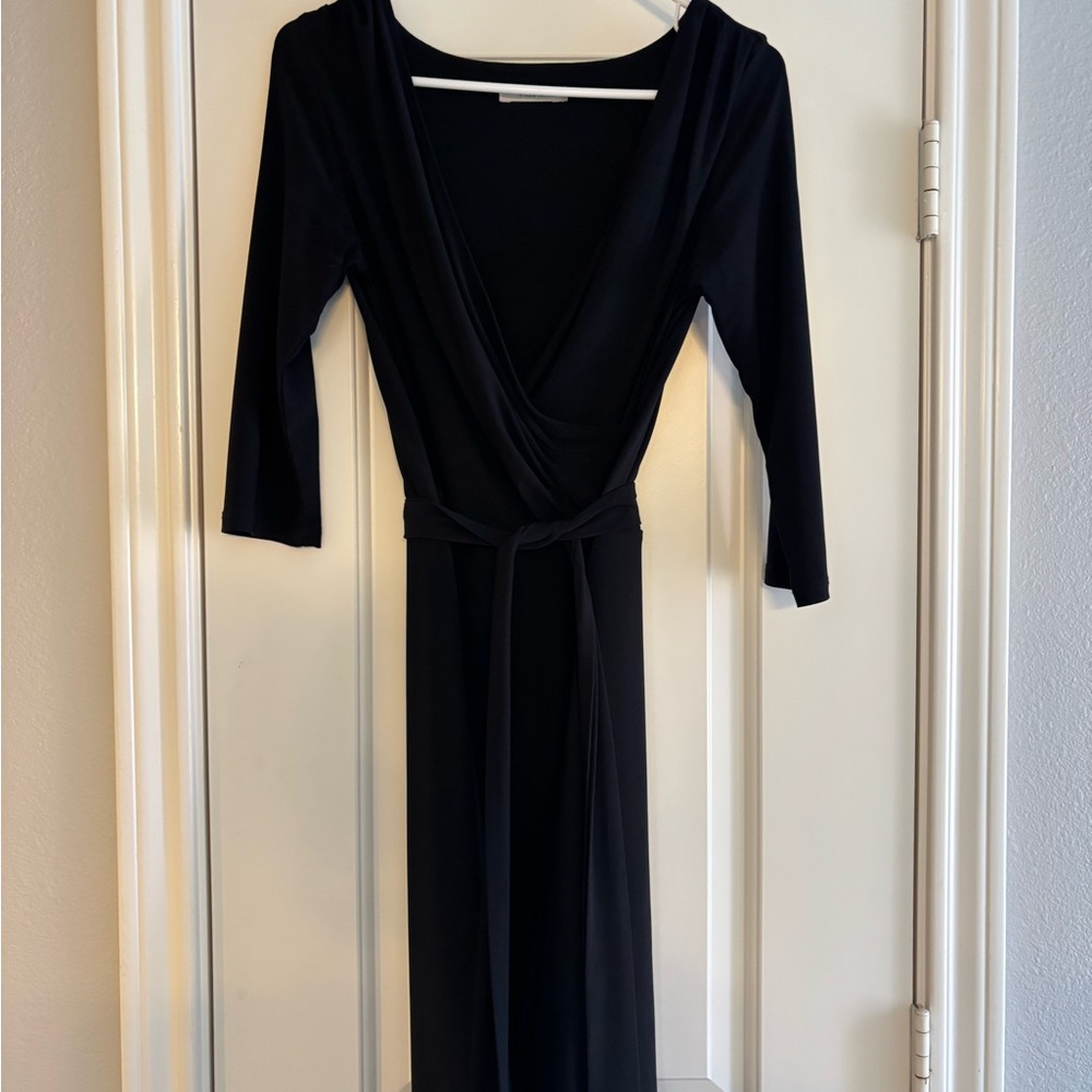 41 Hawthorn Black Long Sleeve Wrap Dress